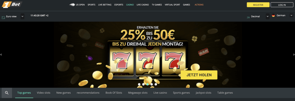 1Bet Casino Promotionen und Turniere