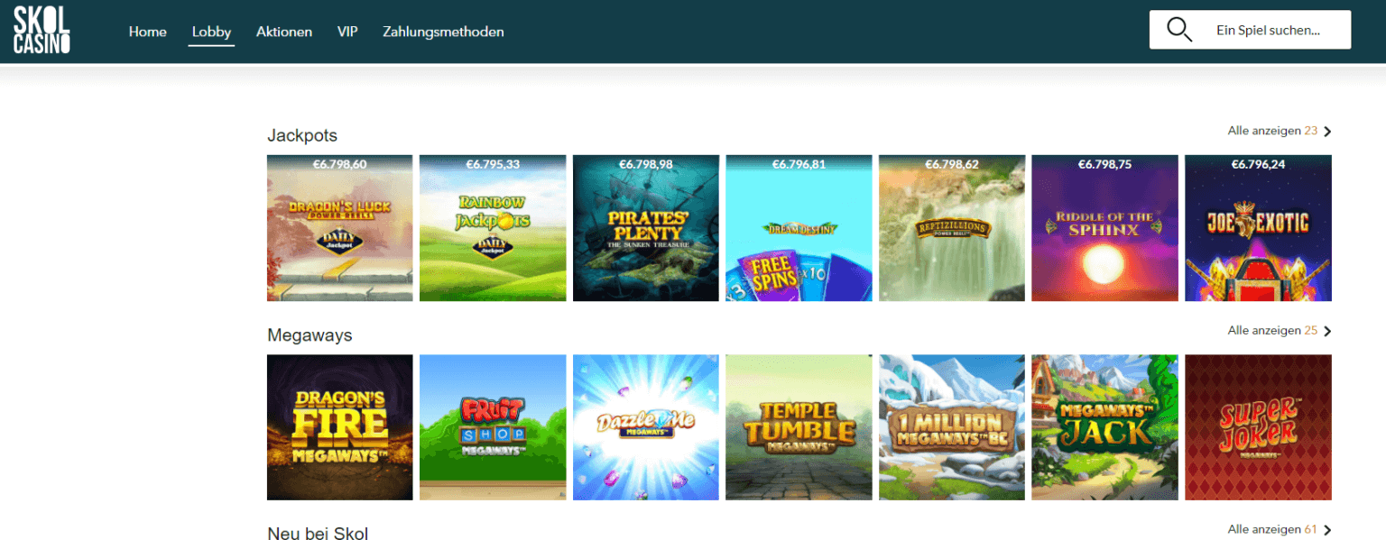 Skol Casino Spiele