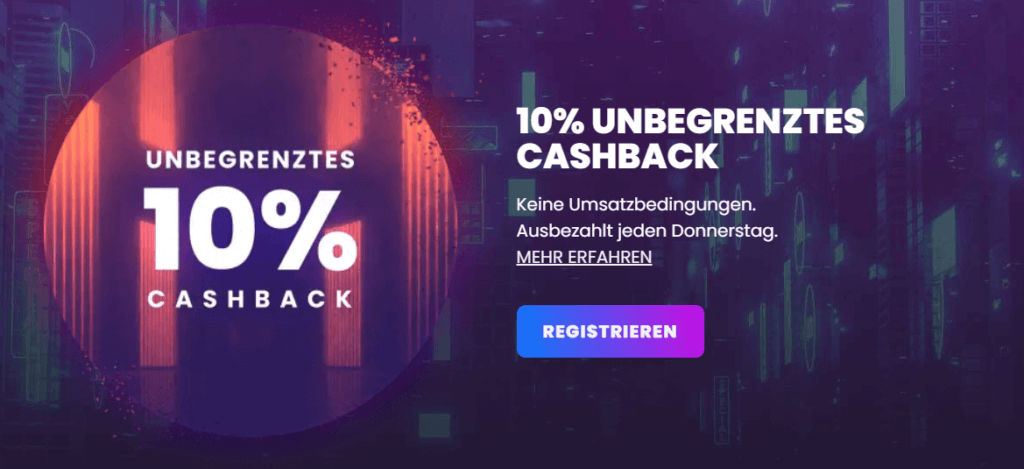 Cashback Bonus bei Winny