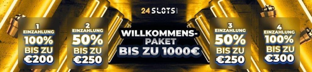 24Slots Willkommensbonus