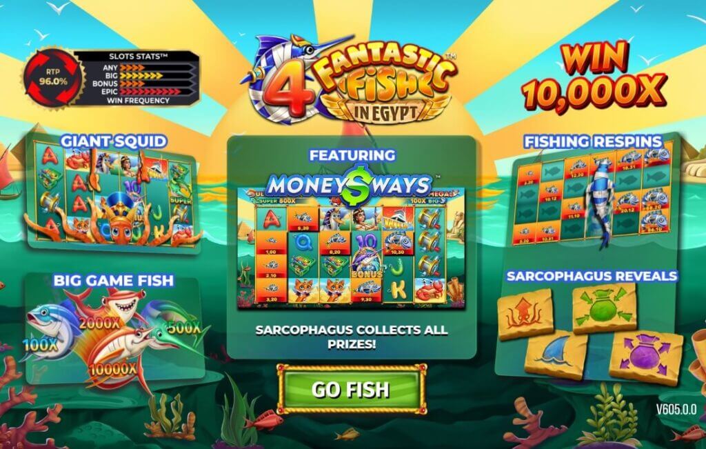 4 Fantastic Fish in Egypt hat einige Features zu bieten