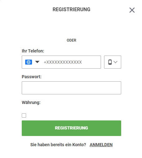 Anmeldung bei GGBet