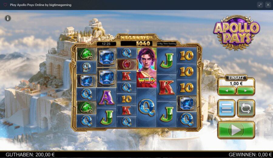 So sieht der hochvolatile Slot Apollo Pays aus