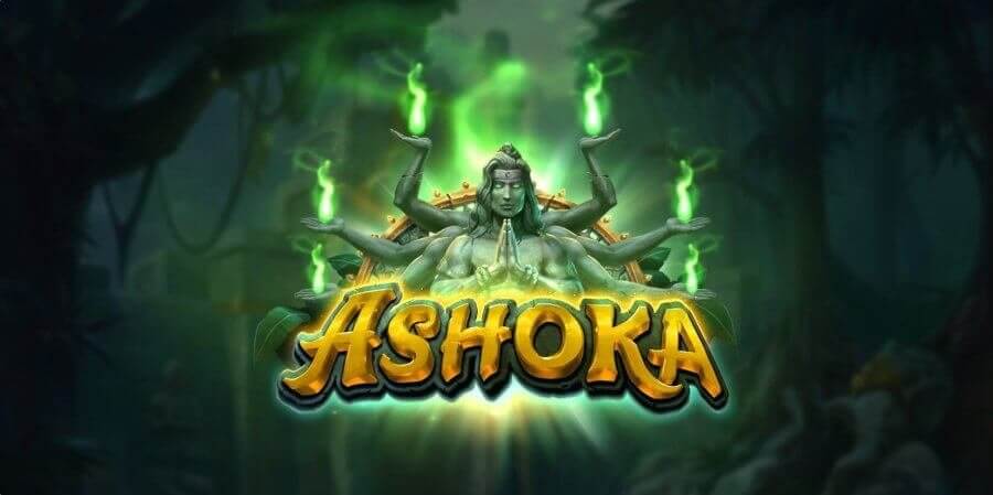 Das Logo des Online-Slots Ashoka