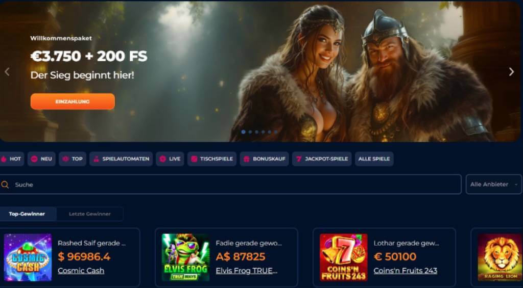 Das Willkommenspaket im Axe Casino