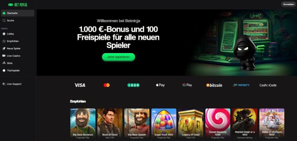 Betninja Casino Startseite