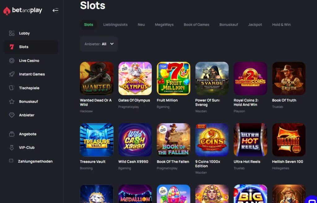 Im Betandplay Casino stehen Ihnen mehr als 6000 Spiele zur Auswahl