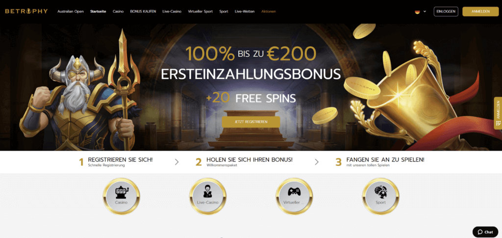 Betrophy Casino – Willkommen