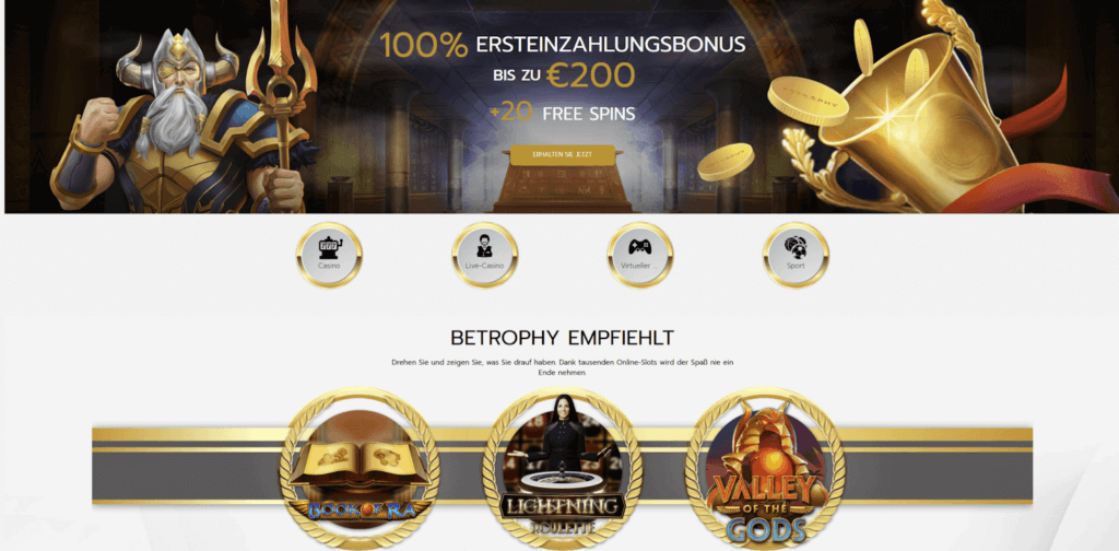 Betrophy Casino empfiehlt