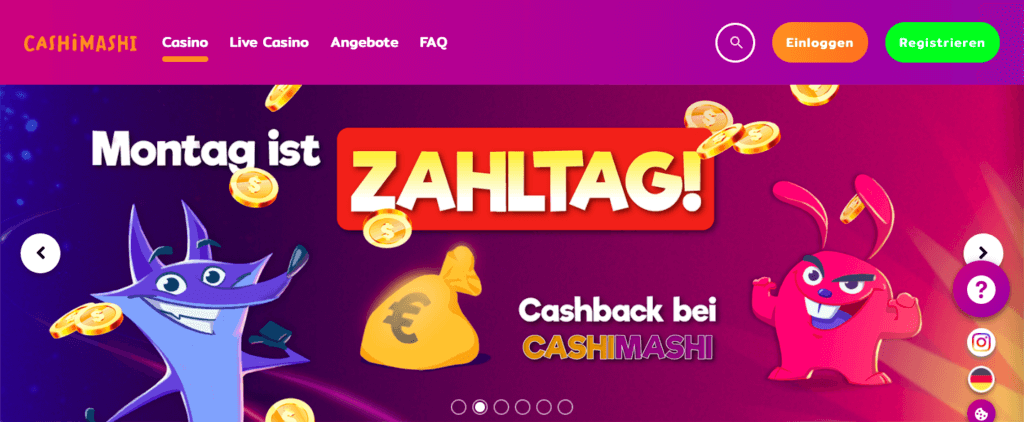 Montags Cashback bei CashiMashi