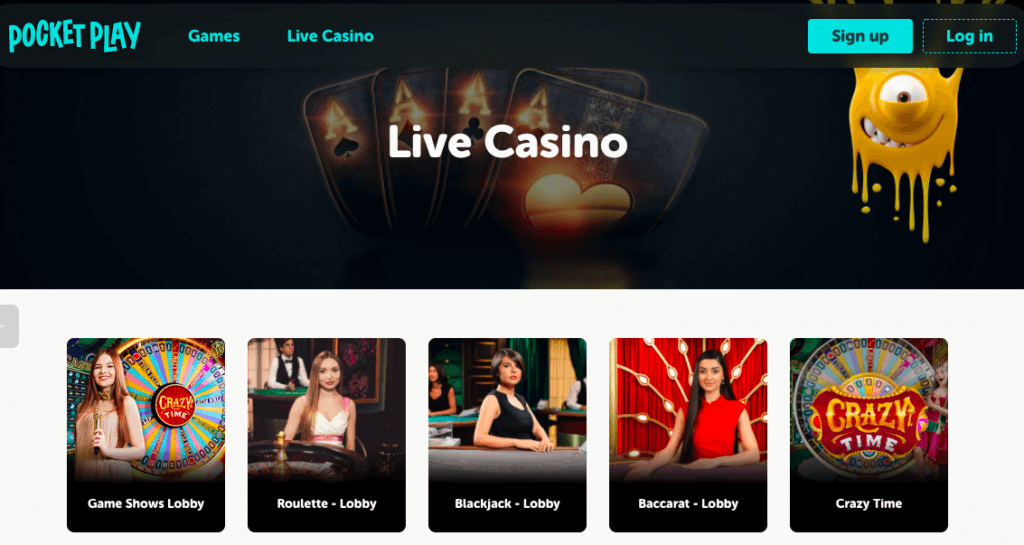 Live Casino bei Pocket Play
