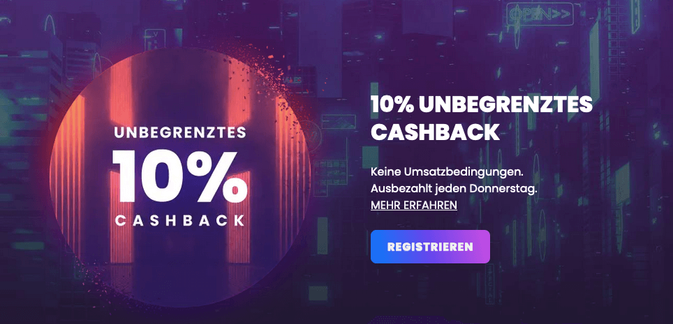 Jede Woche Cashback bei Winny Casino
