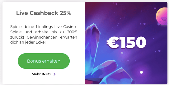 Live Cashback bei Alf Casino