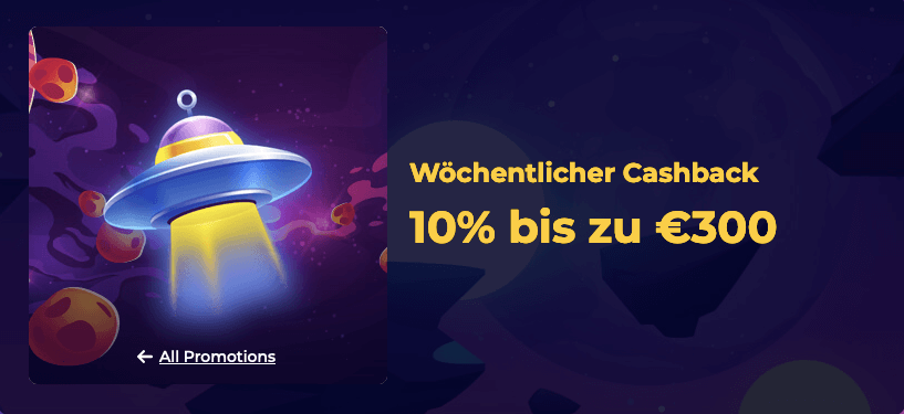 Wöchentlicher Cashback bei Cosmic