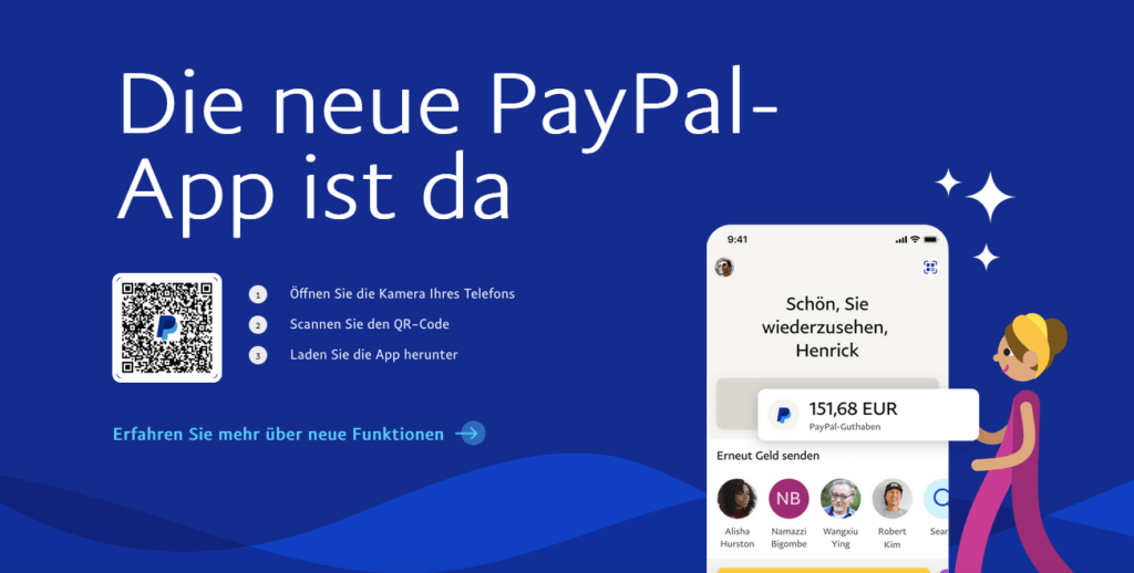 PayPal auch mit App nutzbar