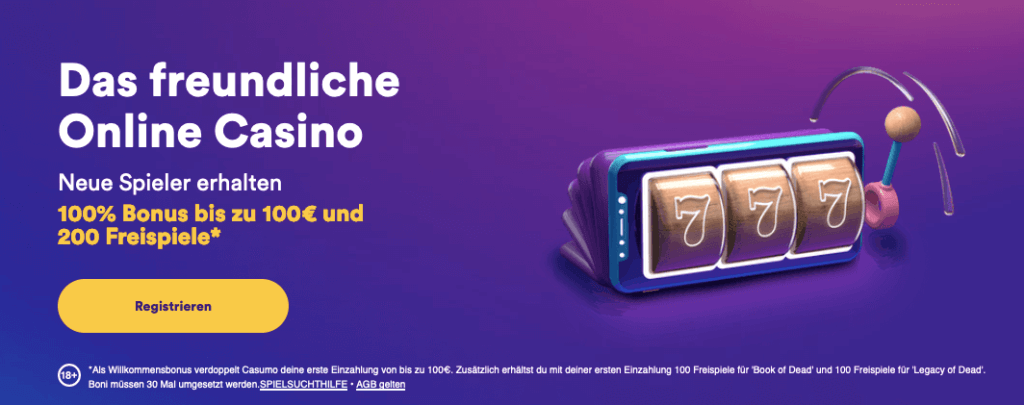 Willkommensangebot bei Casumo