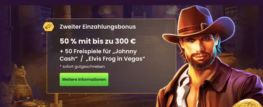 Bonus auf die zweite Einzahlung beim Bizzoo Casino