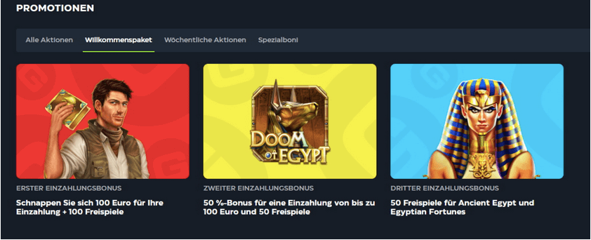 Promotionen bei Gslot