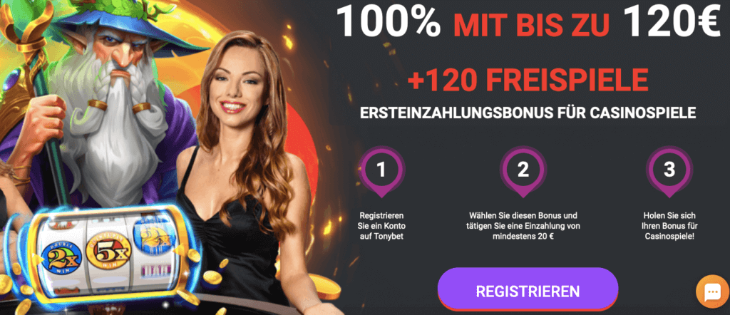 Ersteinzahlungsbonus bei TonyBet