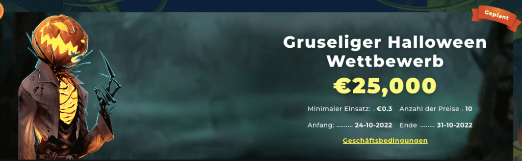 Halloween Leaderboard Aktion bei Wazamba