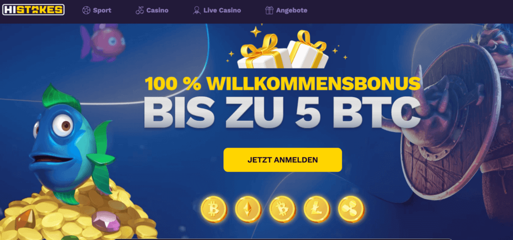 Willkommensbonus bei HiStakes