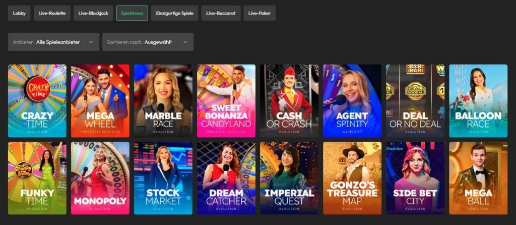 BitcoinVIP Casino Gameshows