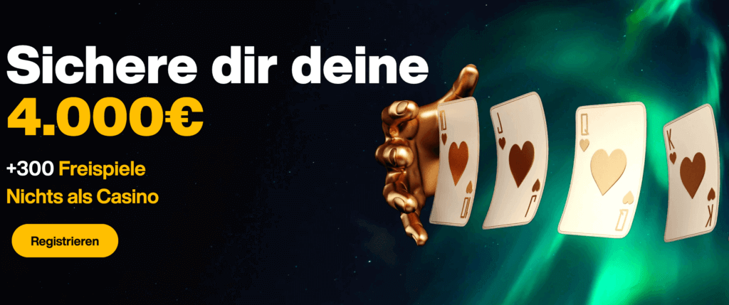 Willkommensbonus bei JustCasino