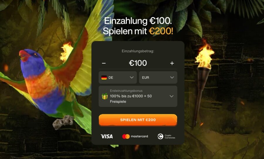 Willkommensbonus Nr. 1 bei CashWin