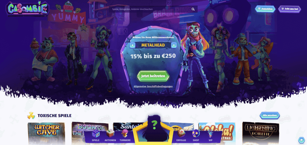 Casombie – coole Aktionen und Kryptowährungen