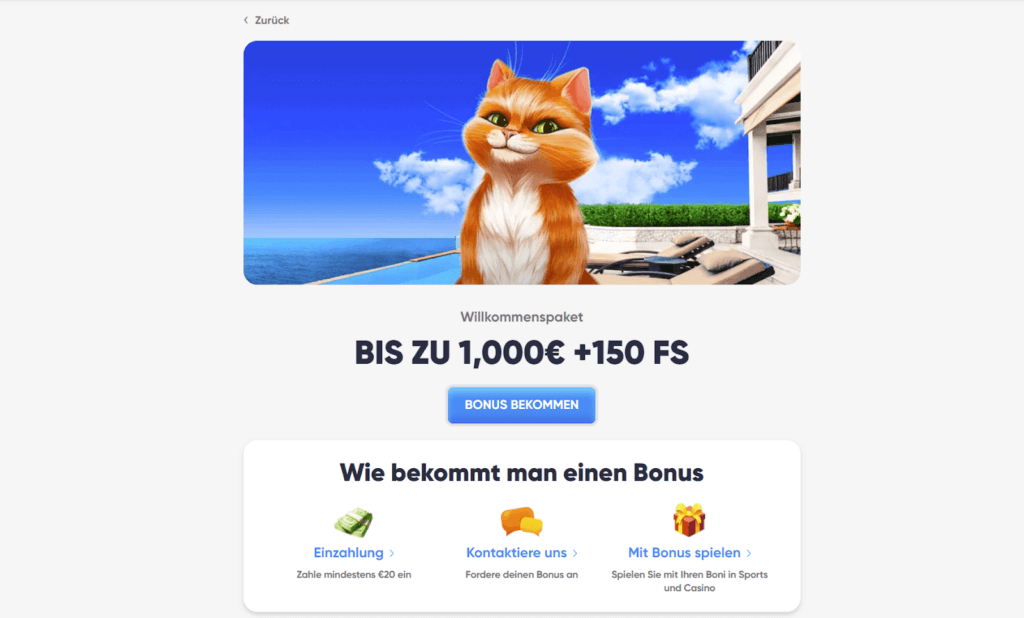 Cazimbo Willkommens Bonus