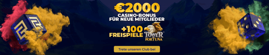 Im Club Riches Casino gibt es einen Willkommensbonus in Höhe von 2.000 € und 100 Freispiele