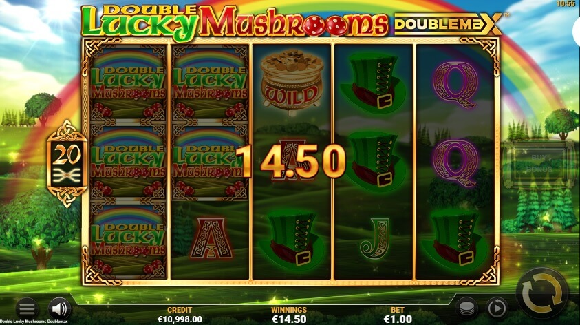Die 20 Gewinnlinien des Double Lucky Mushrooms DoubleMax Slots können Gewinne bescheren