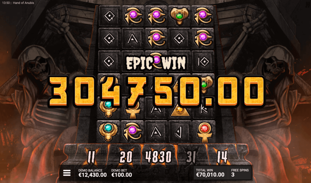 Epic win in Hand of Anubis