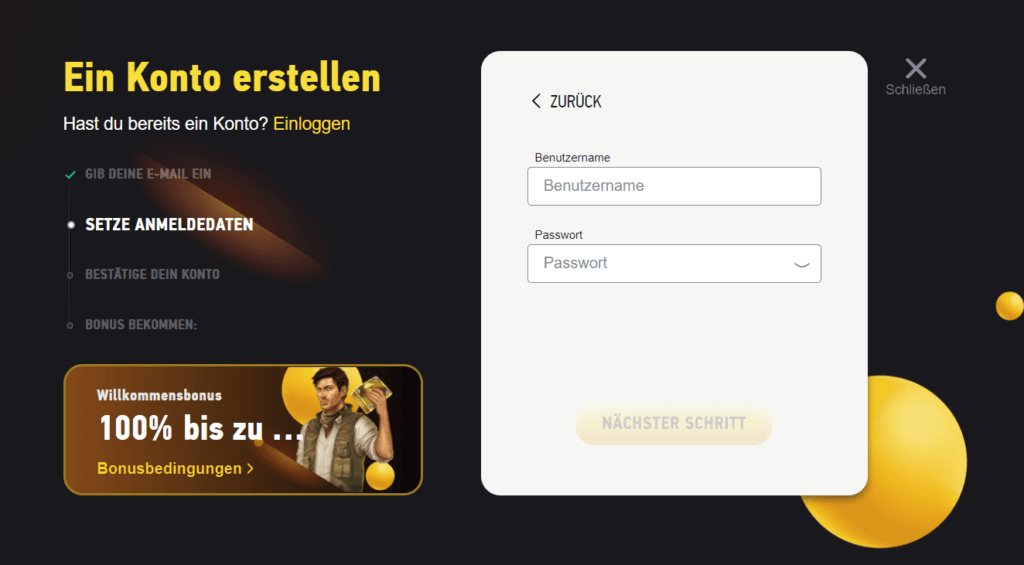 FEZbet Casino Anmeldung