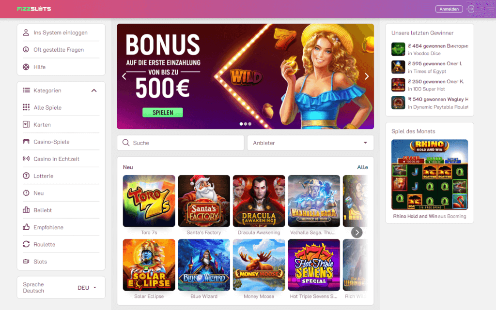 FizzSlots Startseite