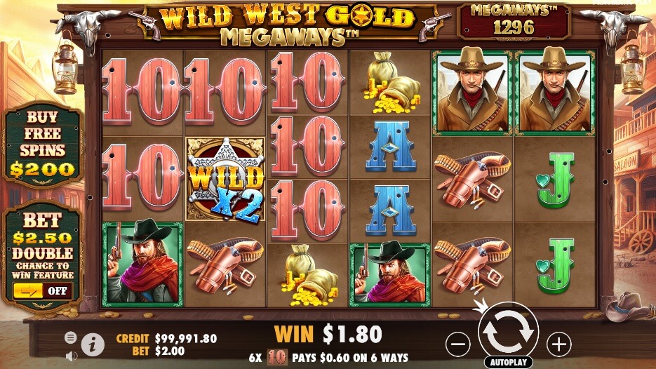 Wild West Gold Megaways Gewinne