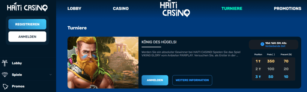 Haiti Casino - Turniere