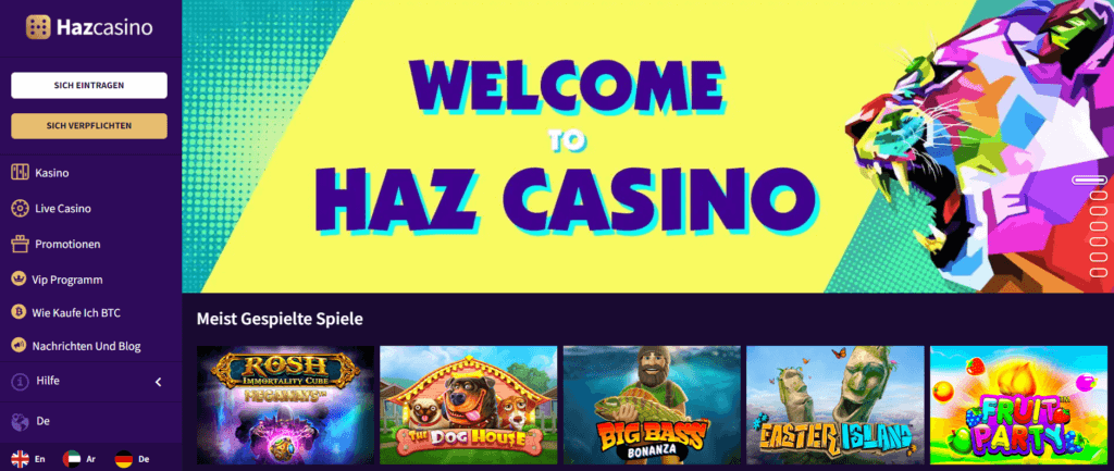 Haz Casino - Lobby