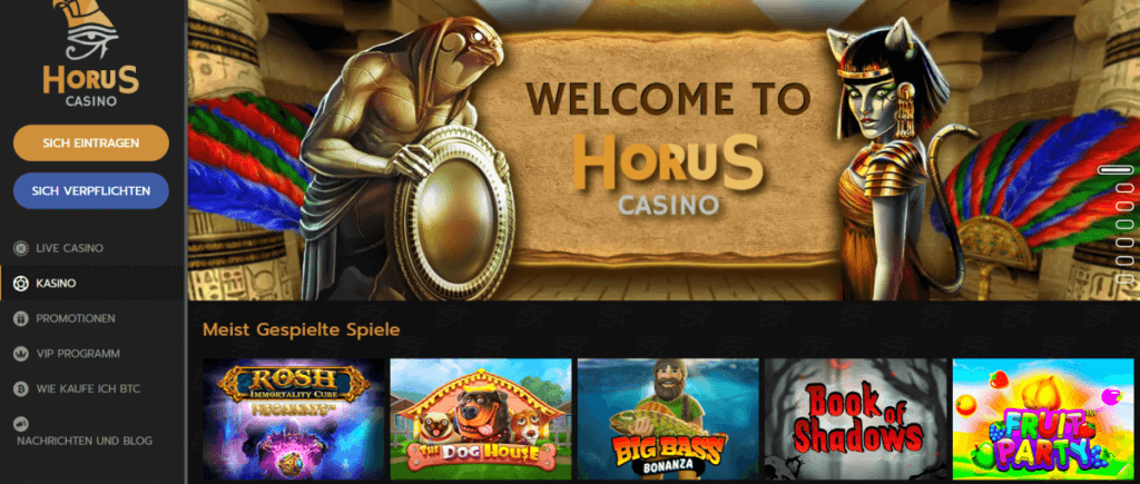 Horus Casino - Lobby