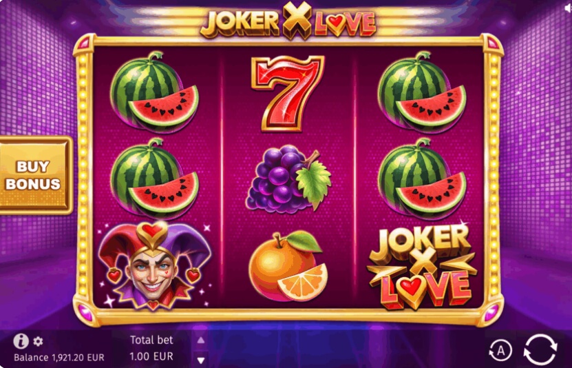 Joker X Love hat ein klassisches 3x3 Layout