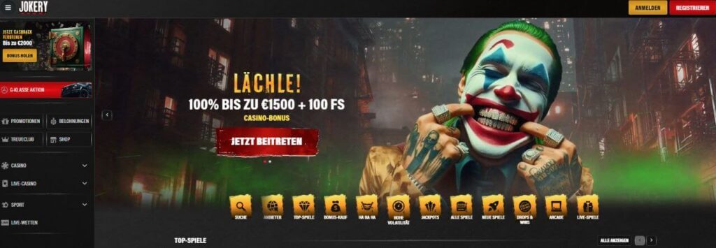 Jokery Casino Startseite