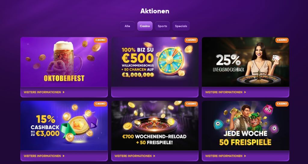 Kingmaker Casino Aktionen
