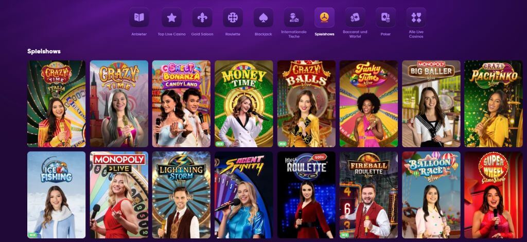 Kingmaker Casino Gameshows