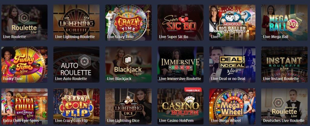 Live-Casino-Spiele bei Lottoland