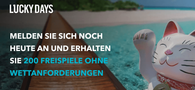 Willkommensbonus bei Lucky Days