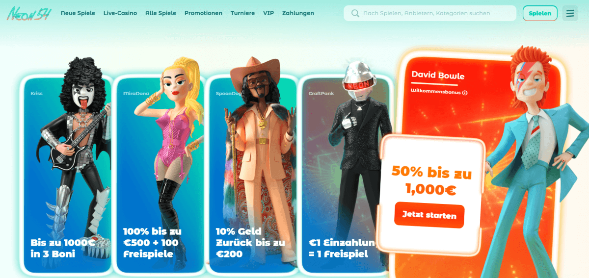 Neon54 Casino Bonus