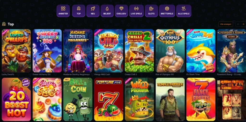 Online-Slots bei NovaJackpot