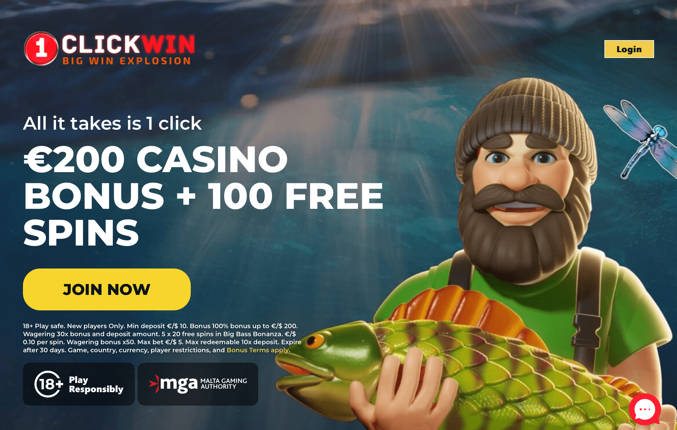 1ClickWin Casino Bonus