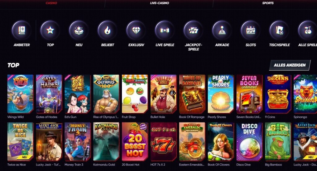 Das QuickWin Casino hat mehr als 2000 Casino-Spiele zu bieten