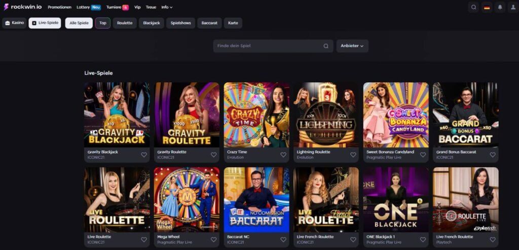 ROck Win Live Casino